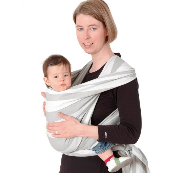 DIDYMOS fastvikle striber standard Grå mave-mod-mave