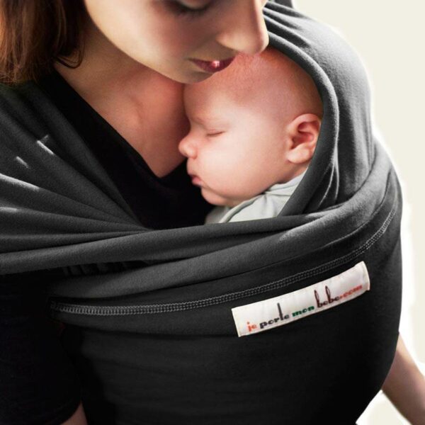 Je Porte Mon Bebe Charcoal Grey Black ringslynge