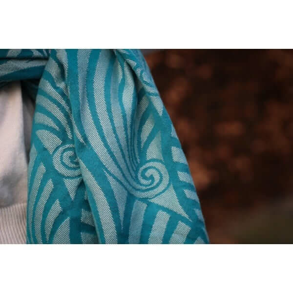 Yaro vikle Dandy Teal Wool detalje