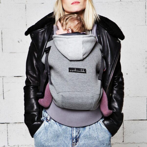 Je Porte mon BéBé hoodiecarrier bæresele Athletic Grey