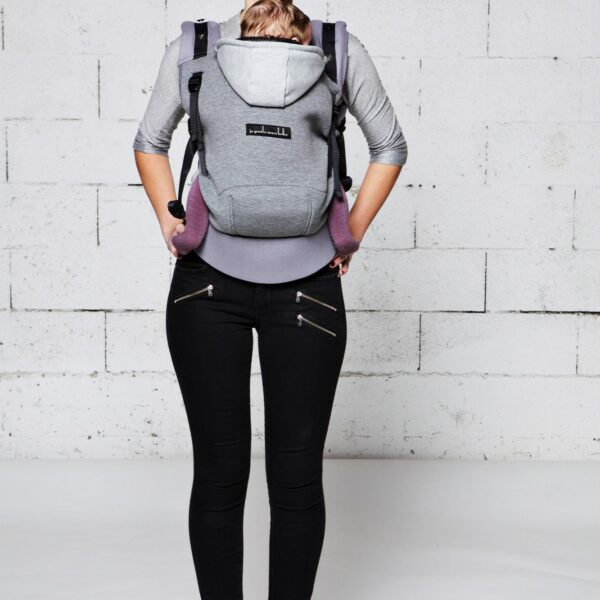 Je Porte mon BéBé hoodiecarrier bæresele Athletic Grey