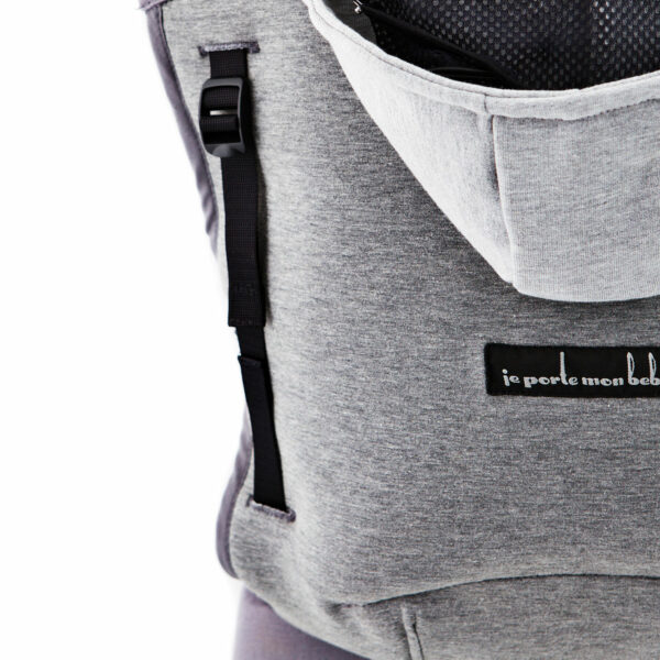 Je Porte mon BéBé hoodiecarrier bæresele Athletic Grey