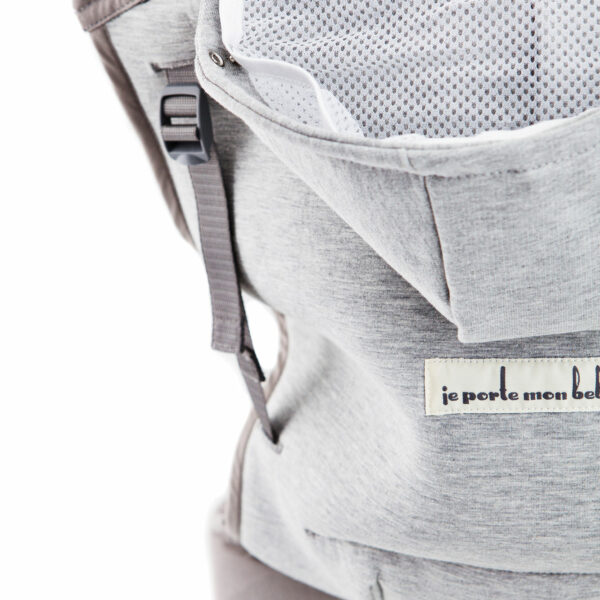 Je Porte mon BéBé hoodiecarrier bæresele Sporty Grey