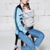 Je Porte mon BéBé hoodiecarrier bæresele Sporty Grey