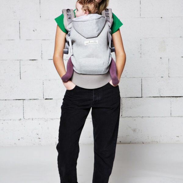 Je Porte mon BéBé hoodiecarrier bæresele Sporty Grey