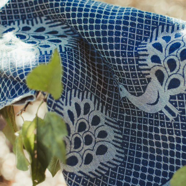 Didymos fastvikle Pfau Sehr Blau Wolle