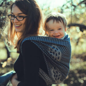 Didymos fastvikle Pfau Sehr Blau Wolle