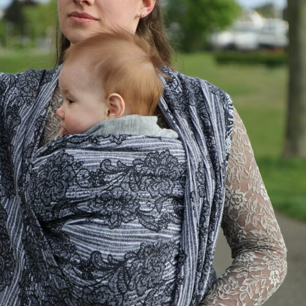 Yaro ringslynge Jazz Duo Black White Linen Kapok