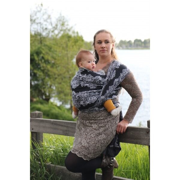 Yaro ringslynge Jazz Duo Black White Linen Kapok