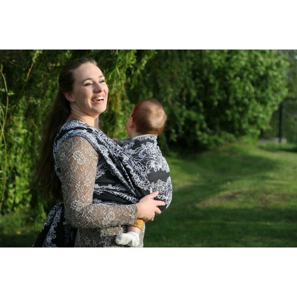 Yaro ringslynge Jazz Duo Black White Linen Kapok