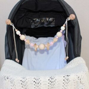 byBabyBubbles barnevognskæde Rosey Cheeks