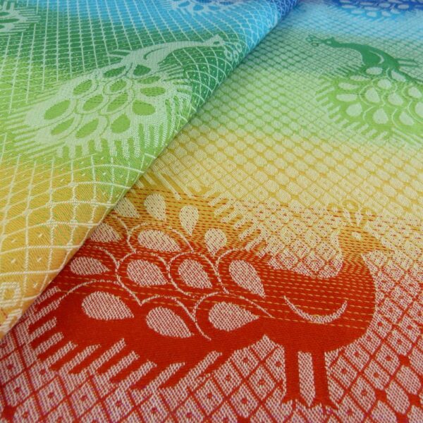 Didymos fastvikle Regenbogen Pfau Peacock