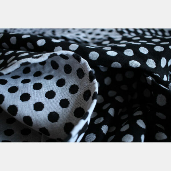 Yaro ringslynge Polka Dot Contra Black White