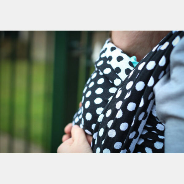 Yaro ringslynge Polka Dot Contra Black White