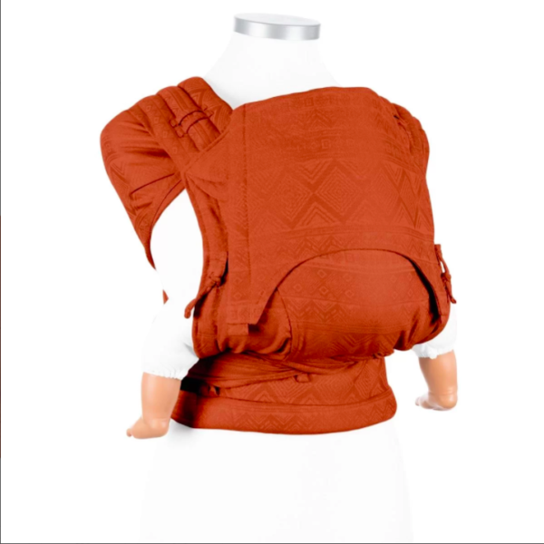 Fidella FlyClick bæresele Cubic Lines Rustred Baby