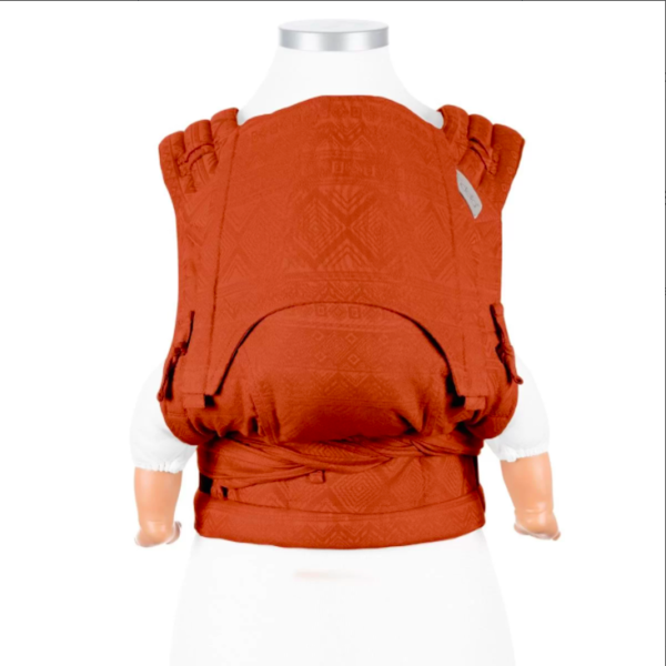 Fidella FlyClick bæresele Cubic Lines Rustred Baby