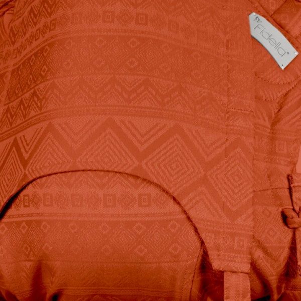 Fidella FlyClick bæresele Cubic Lines Rustred Baby