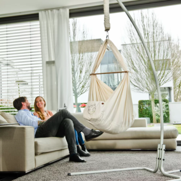 Nonomo fjedervugge stativ Design SØLVGRÅ