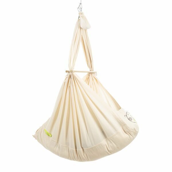 NONOMO Fjedervugge Økologisk med kapokmadras NATUR